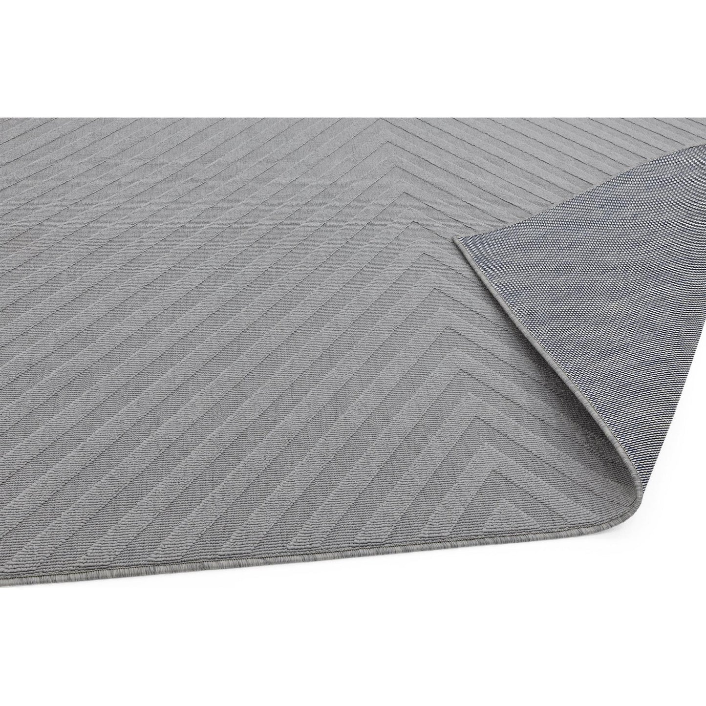 Antibes AN07 Geometric Arrow Light Grey Indoor & Outdoor Flatweave Rug