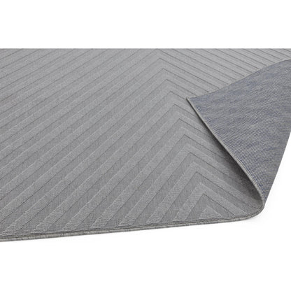 Antibes AN07 Geometric Arrow Light Grey Indoor & Outdoor Flatweave Rug