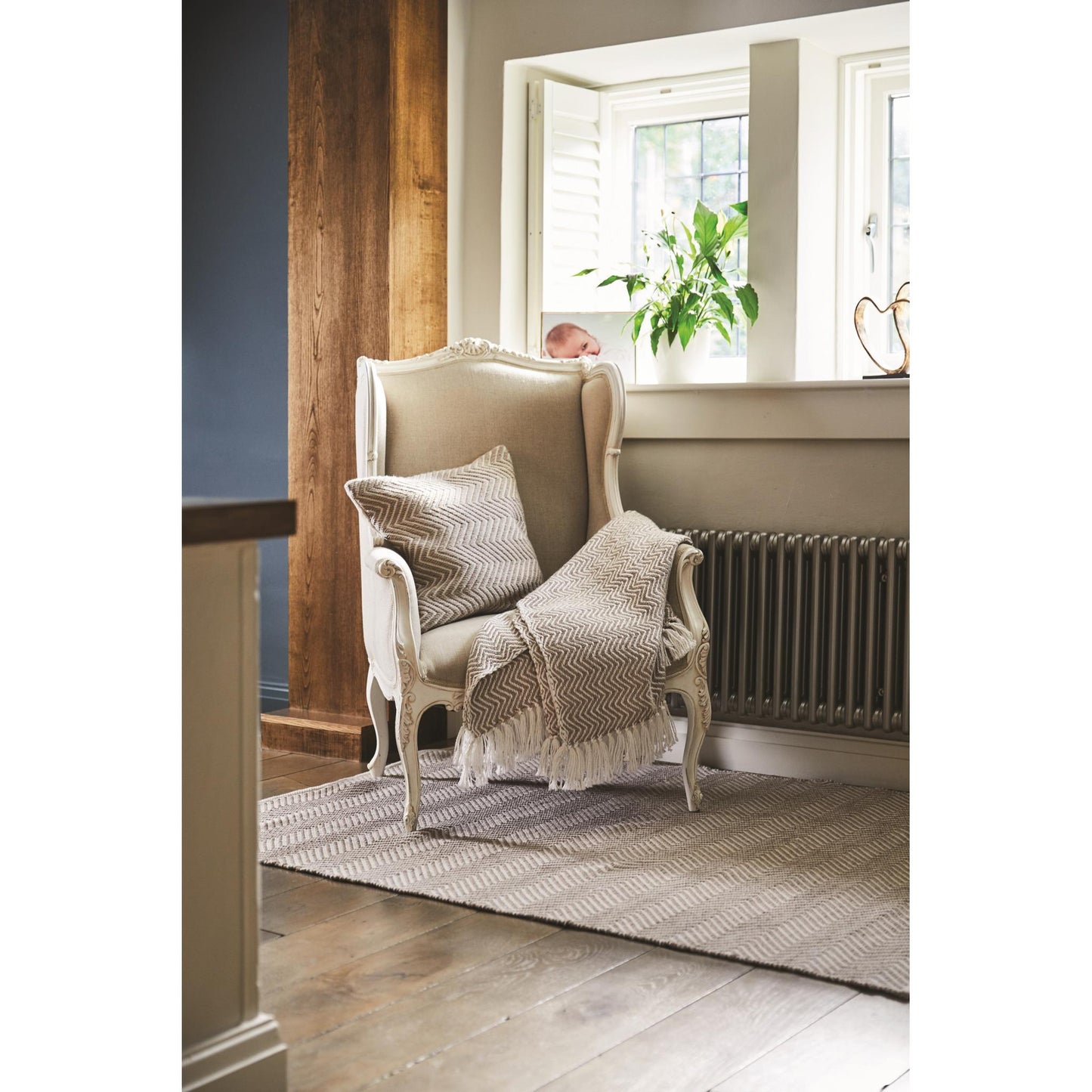 Hug Rug Woven Herringbone Throw Blanket Bed Sofa Chair Cover in 130 x180 cm