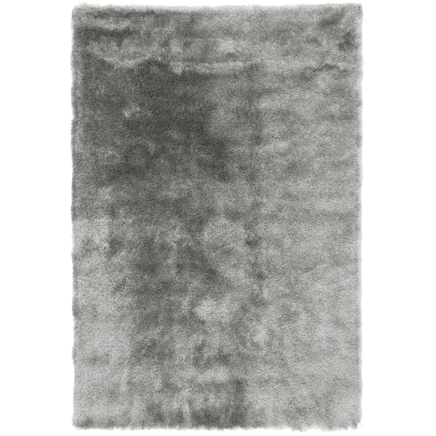 Whisper Shaggy Rug Silky Shiny Soft High Pile Plush Rug in Tungsten Silver – Luxurious Softness & Modern Shine