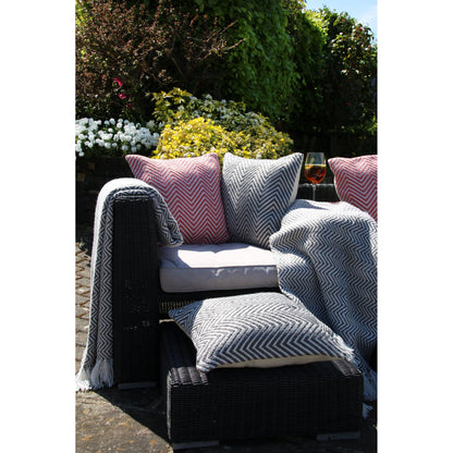 Hug Rug Woven Herringbone Throw Blanket Bed Sofa Chair Cover in 130 x180 cm