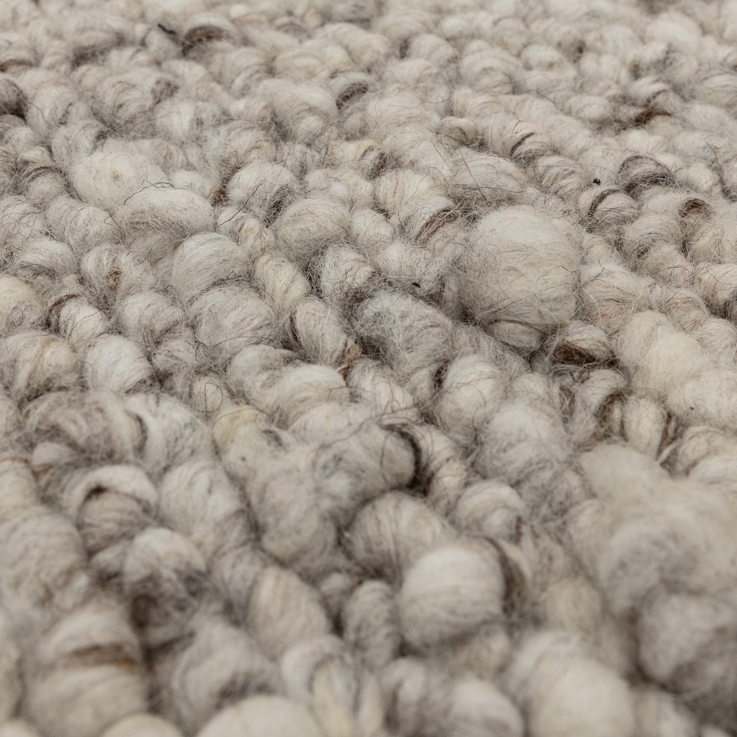 Adler Hand Woven Boucle Wool Silver Rug – Natural & Sustainable Luxury