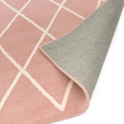 Albany Diamond Berry Pink Geometric Hand Tufted Wool Rug