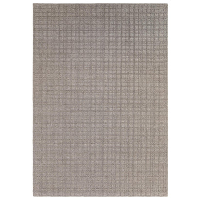 Thatch Taupe Handwoven Wool Rug – Neutral Checked Textured Carpet for Modern Interiors