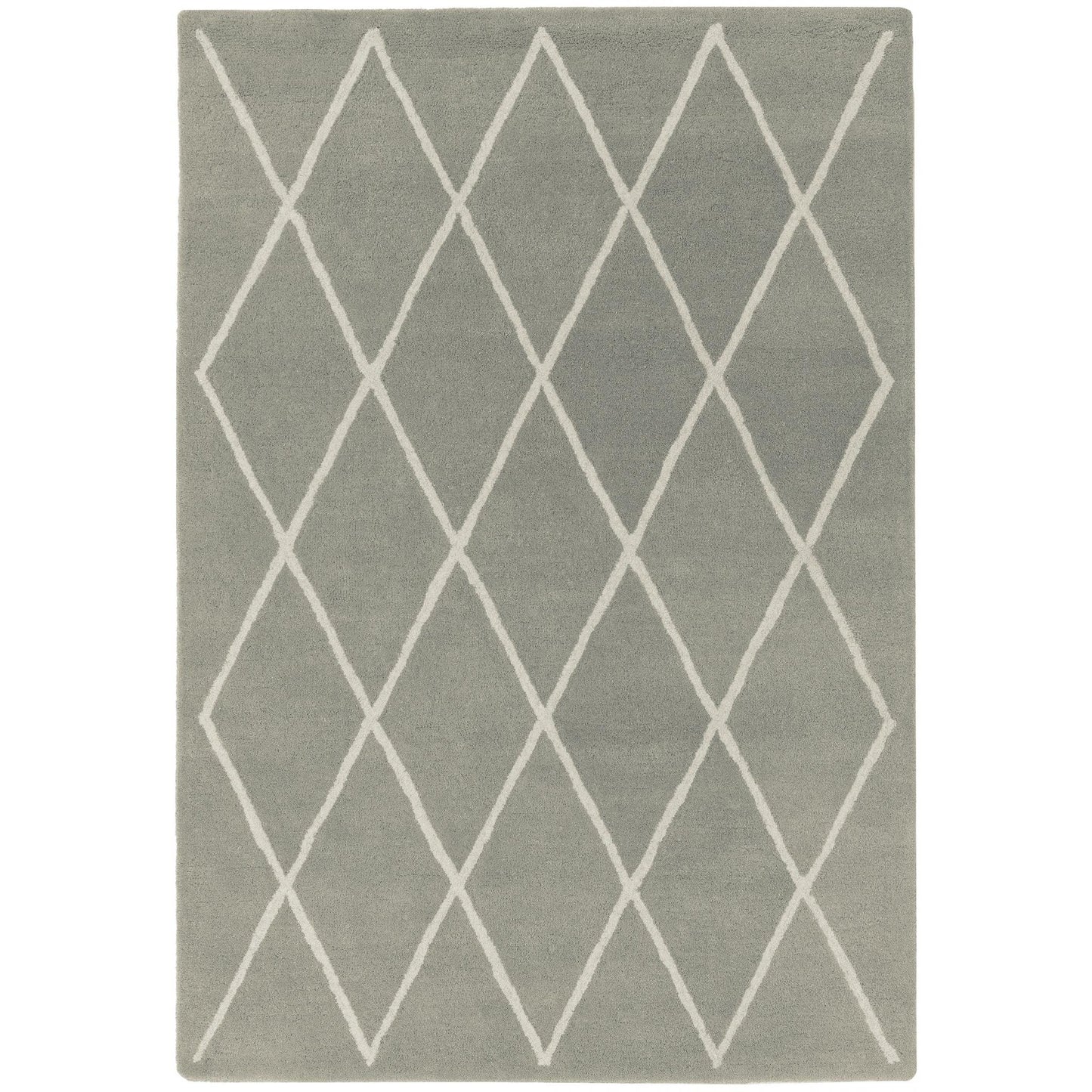 Albany Diamond Silver – Bold Geometric Intrigue and Natural Wool Luxury