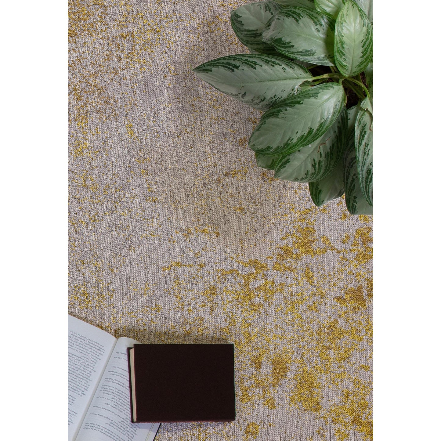 Dara  Abstract Ochre Modern Indoor & Outdoor Flatweave Rug