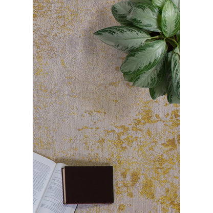 Dara  Abstract Ochre Modern Indoor & Outdoor Flatweave Rug