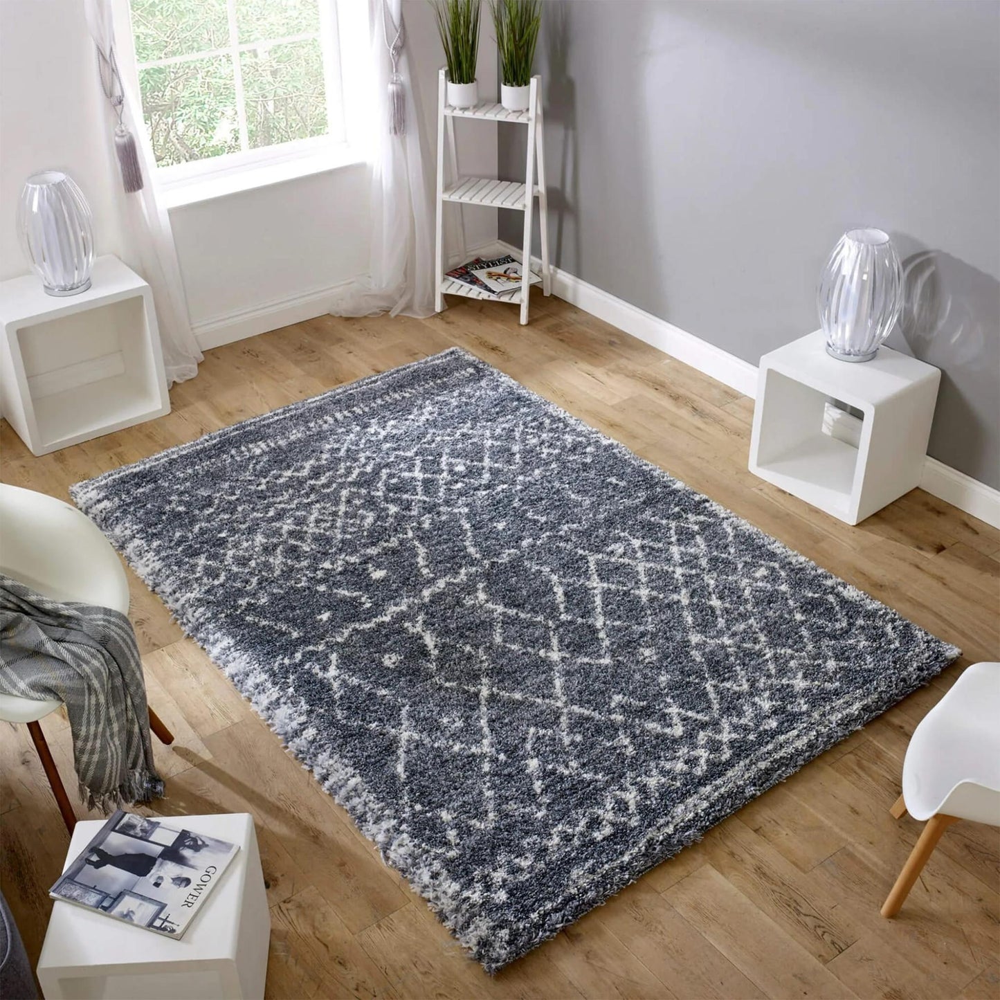 Alto AL05 Grey Cream – Bold Moroccan Intrigue and Soft Shaggy Comfort