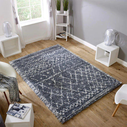 Alto AL05 Grey Cream – Bold Moroccan Intrigue and Soft Shaggy Comfort