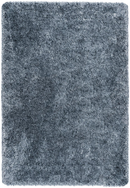 Waschbarer, zotteliger, weicher, flauschiger, rutschfester Teppich in Rauchblau von My Lux