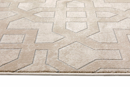 Origins Avanti Geometric Modern Classic Moroccan Soft Silky Rug in Natural