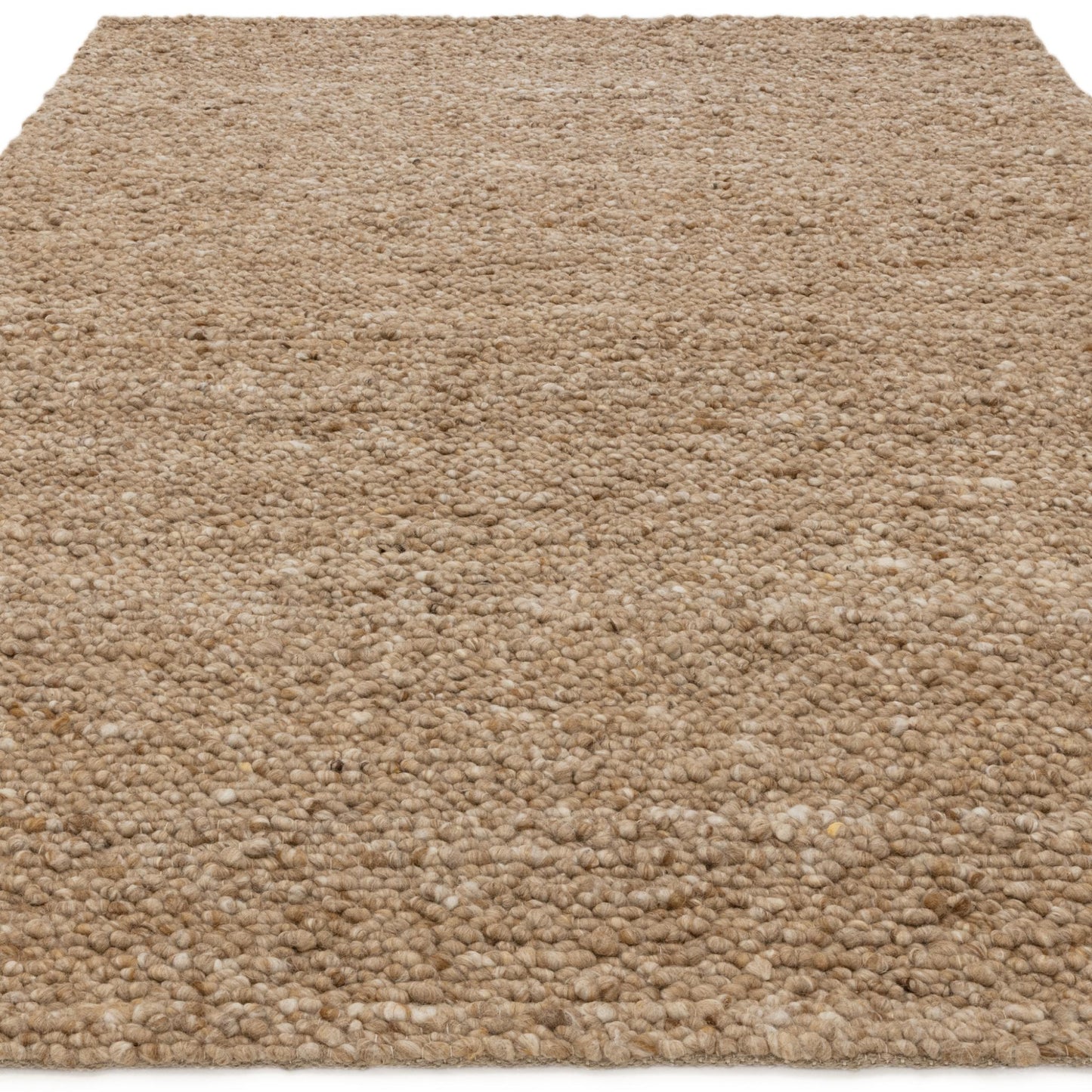 Adler Hand Woven Boucle Wool Honey Beige Rug – Natural & Sustainable Luxury