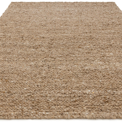 Adler Hand Woven Boucle Wool Honey Beige Rug – Natural & Sustainable Luxury