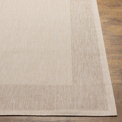 Tuareg TRG2368 Bordered Boho Beige Patio & Garden Indoor & Outdoor Rug