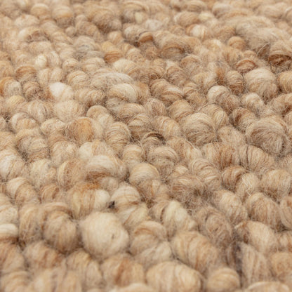 Adler Hand Woven Boucle Wool Honey Beige Rug – Natural & Sustainable Luxury