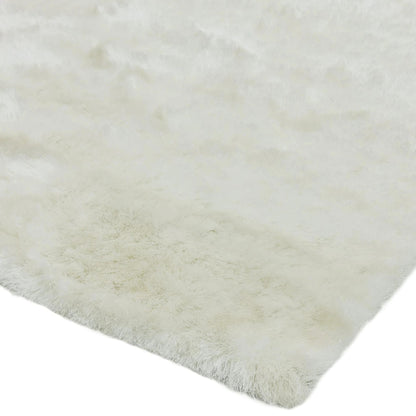 Whisper Shaggy Rug Silky Shiny Soft High Pile Plush Rug in Ivory – Luxurious Softness & Elegant Shine