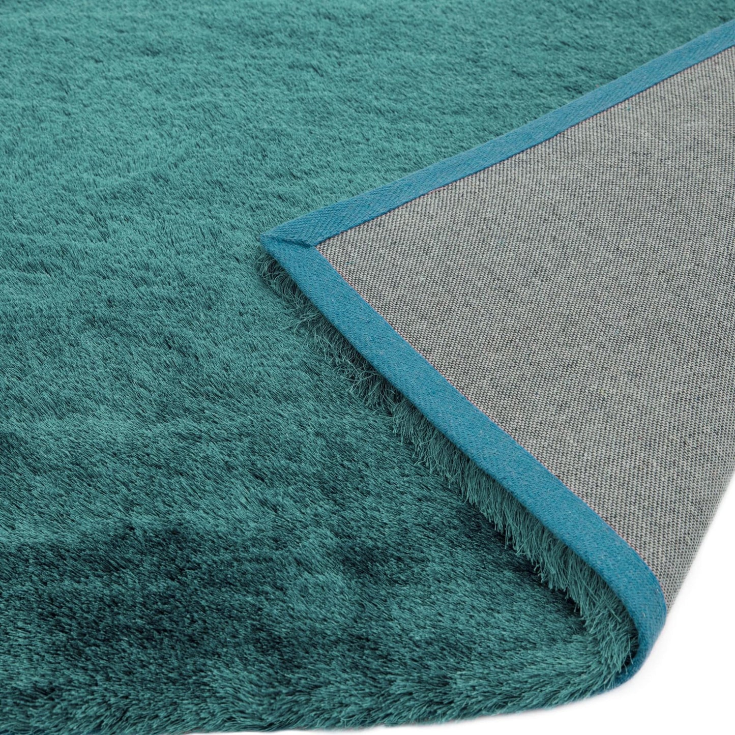 Whisper Shaggy Rug Silky Soft Luxury High Pile Plush Rug in Dark Teal – Opulent Comfort & Modern Elegance