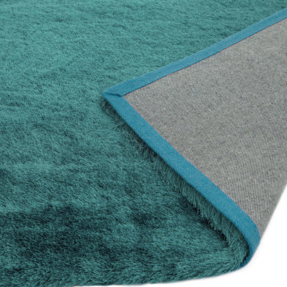 Whisper Shaggy Rug Silky Soft Luxury High Pile Plush Rug in Dark Teal – Opulent Comfort & Modern Elegance