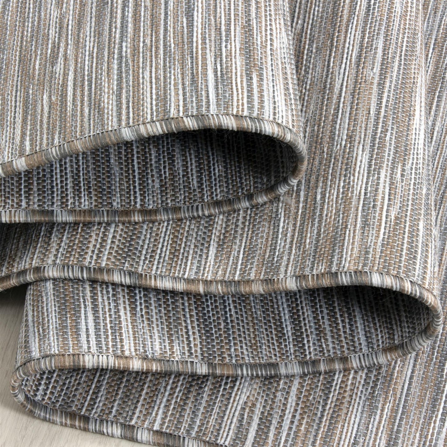 Mambo 2000 Modern Taupe Textured Indoor & Outdoor Flatweave Rug