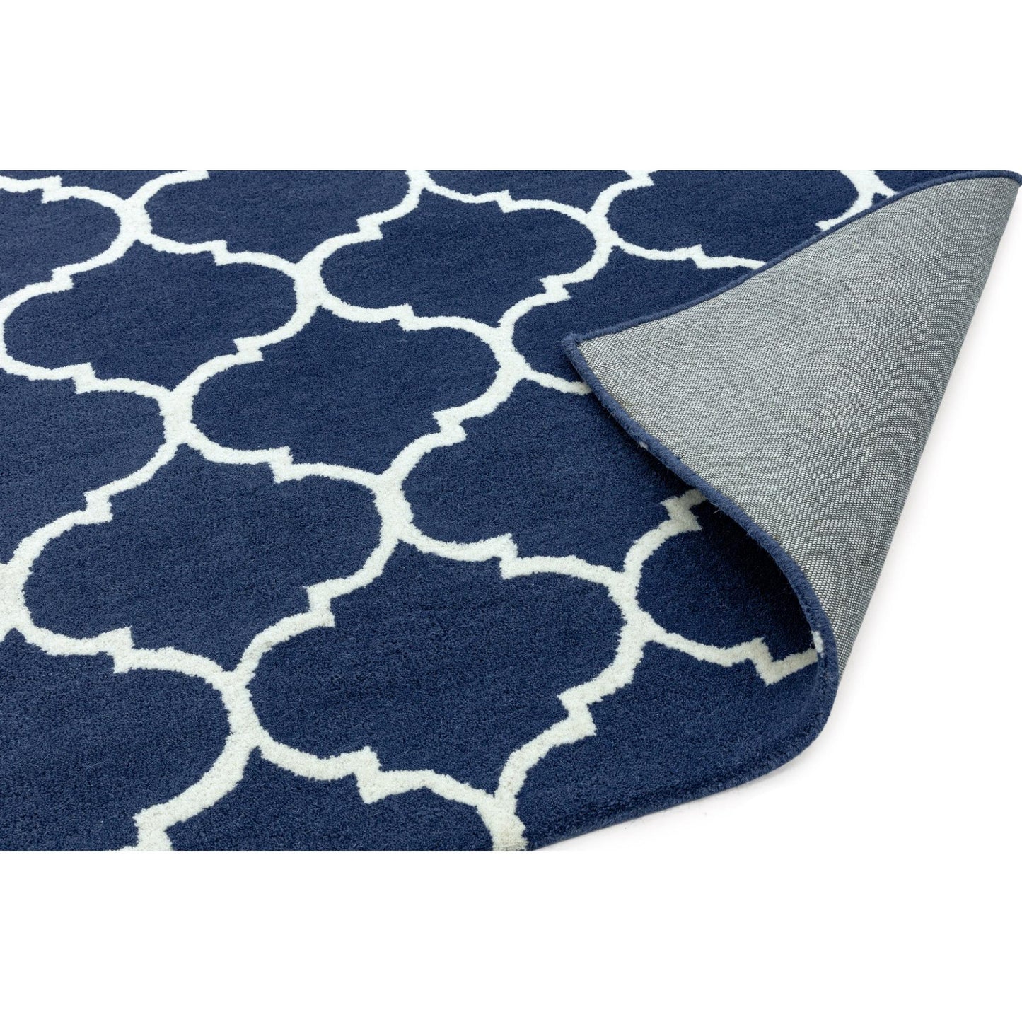 Albany Ogee Blue – Bold Geometric Intrigue and Natural Wool Luxury