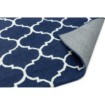 Albany Ogee Blue – Bold Geometric Intrigue and Natural Wool Luxury