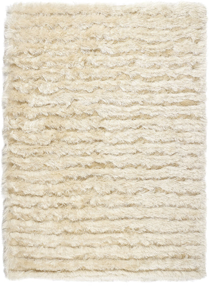 Origins Carved Glamour Natural Shaggy Rug