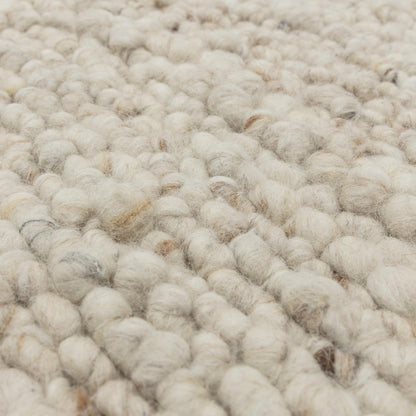 Adler Hand Woven Boucle Wool Ivory Rug – Natural & Sustainable Luxury