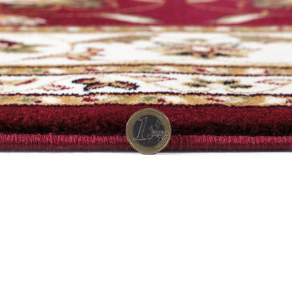 Sherborne Roter Teppich, traditioneller klassischer orientalischer Schlafzimmer-/Wohnzimmerteppich 