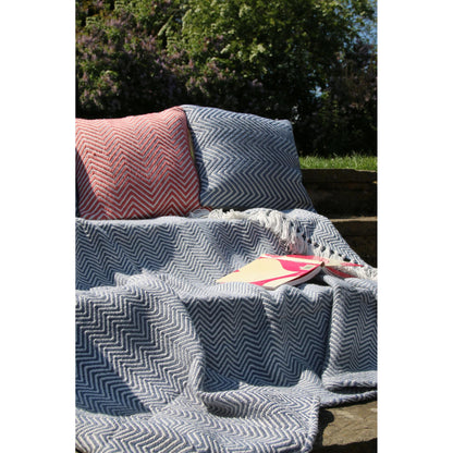 Hug Rug Woven Herringbone Throw Blanket Bed Sofa Chair Cover in 130 x180 cm