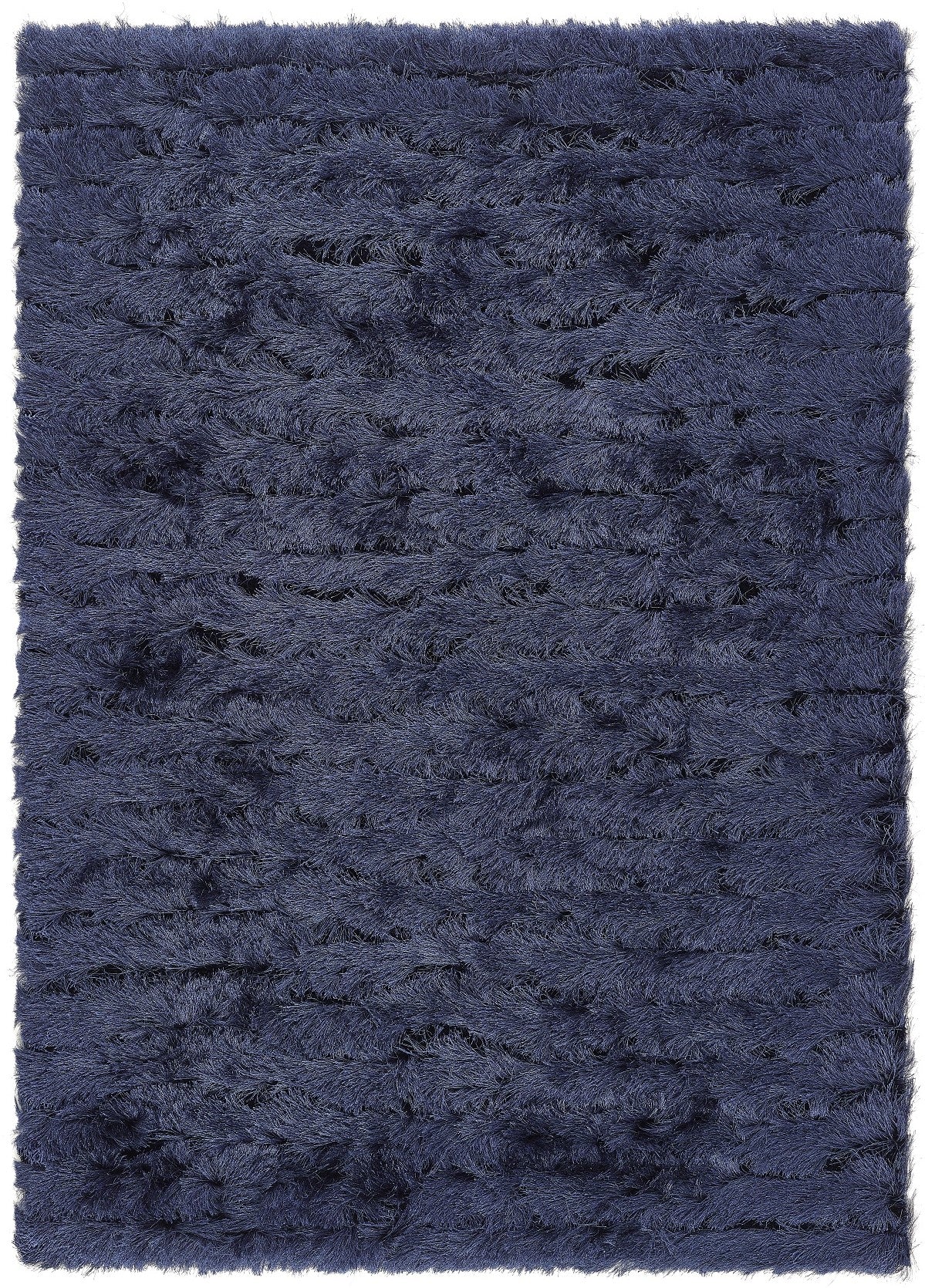 Origins Carved Glamour Navy Blue Shaggy Rug