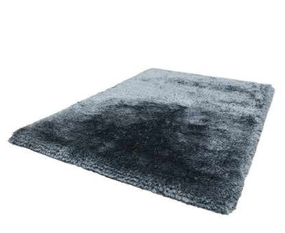 Plüschiger Shaggy-Teppich für Wohnzimmer und Schlafzimmer, Hochflor, dick, flauschig, handgefertigt, fusselfrei, seidig, schimmernd, glänzend, einfarbig, Hochflor-Teppich