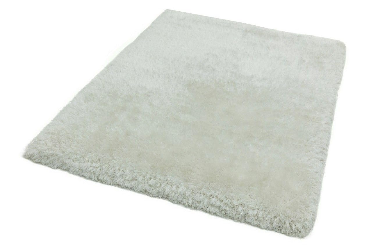 Plüschiger Shaggy-Teppich für Wohnzimmer und Schlafzimmer, Hochflor, dick, flauschig, handgefertigt, fusselfrei, seidig, schimmernd, glänzend, einfarbig, Hochflor-Teppich