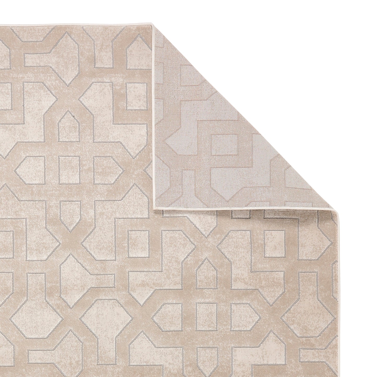 Origins Avanti Geometric Modern Classic Moroccan Soft Silky Rug in Natural