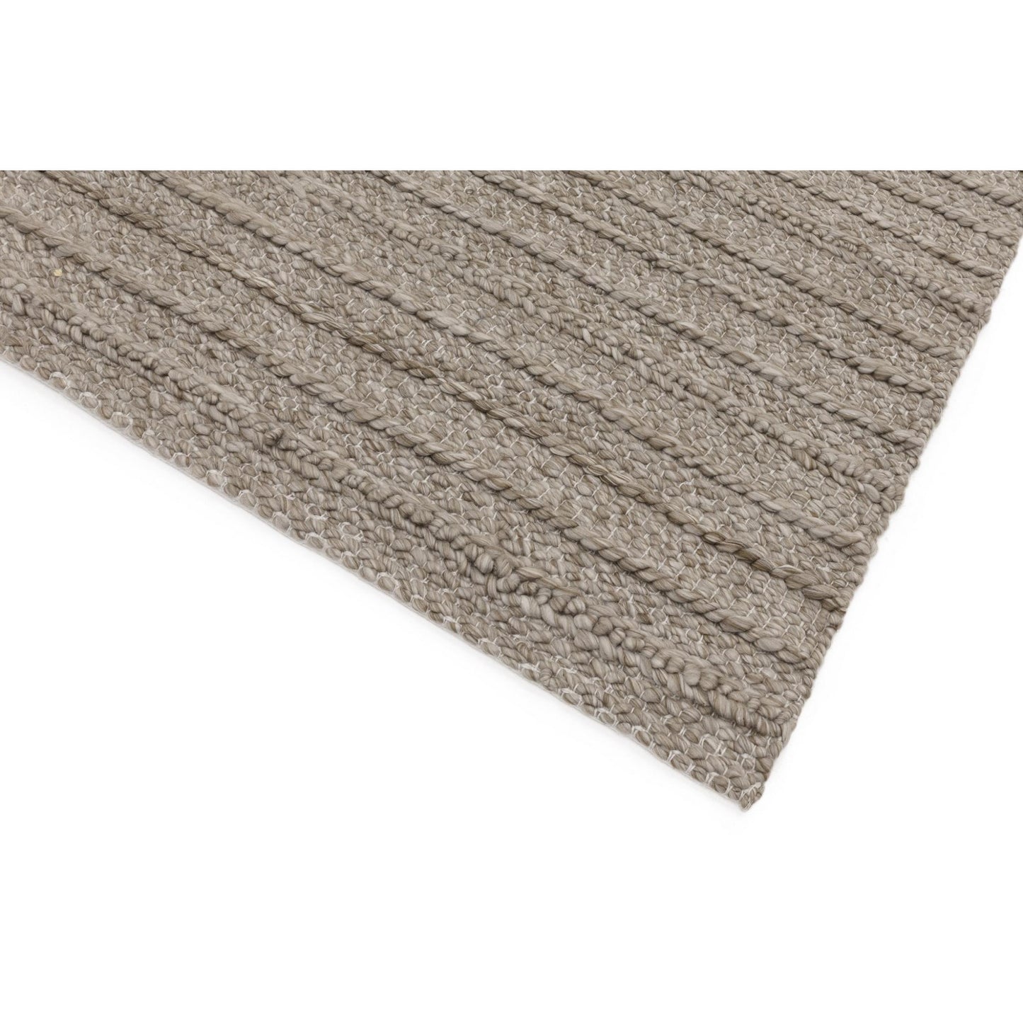 Grayson Neutral Taupe Textured Hand Woven Indoor & Outdoor Rug