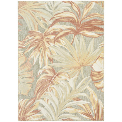 Aloha ALH43 Tropical Floral Ivory Sage Green Indoor & Outdoor Area Rug