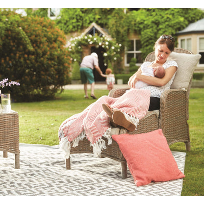 Hug Rug Woven Herringbone Throw Blanket Bed Sofa Chair Cover in 130 x180 cm