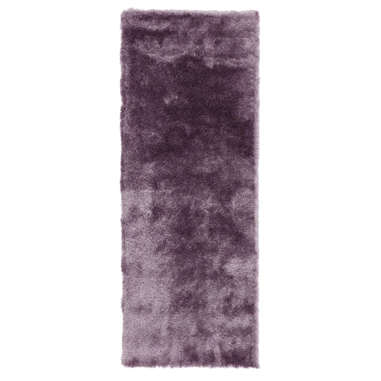 Whisper Shaggy Rug Silky Shiny Soft High Pile Plush Rug in Heather Purple – Luxurious Softness & Radiant Shine
