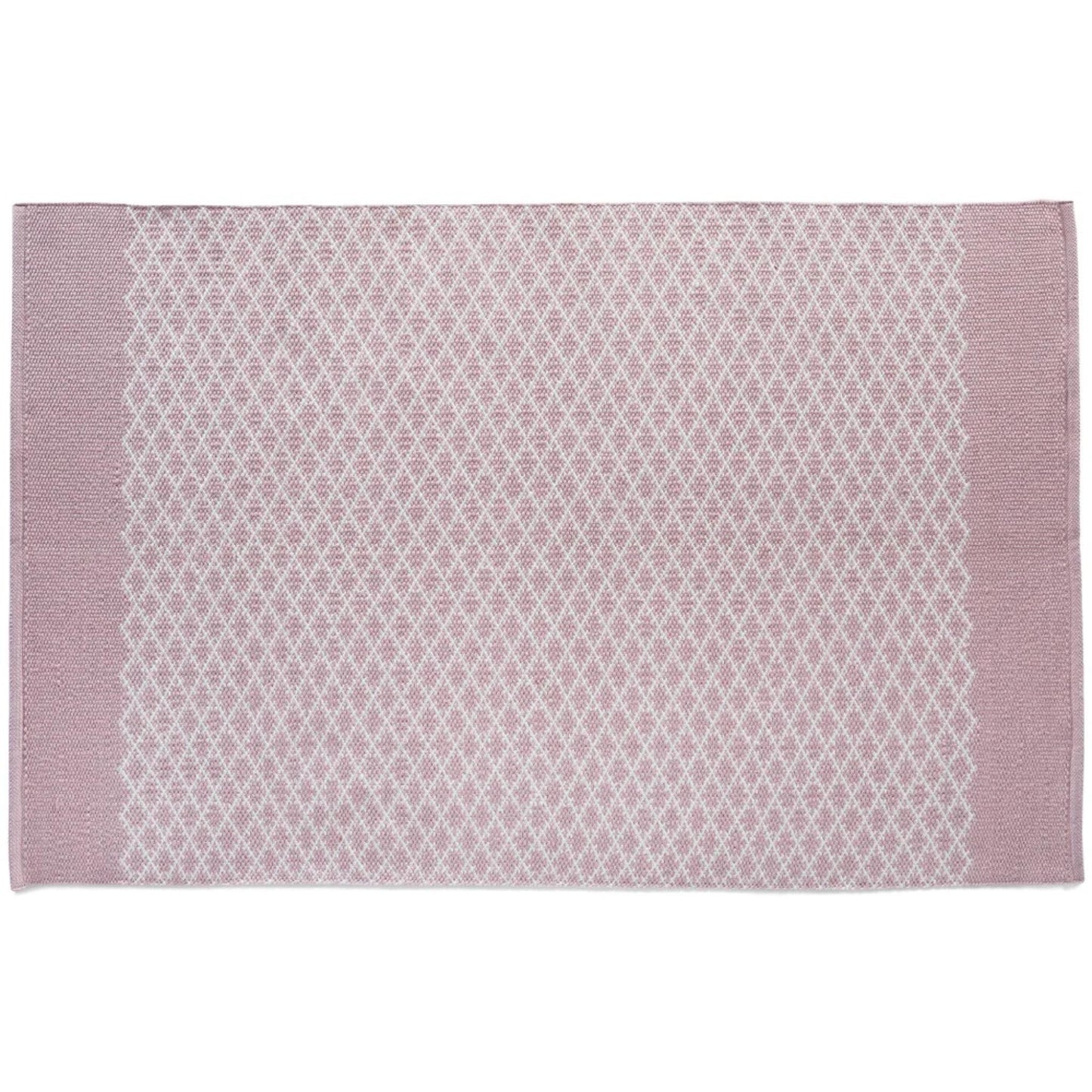 Hug Rug Woven Trellis Washable Indoor Outdoor Rose