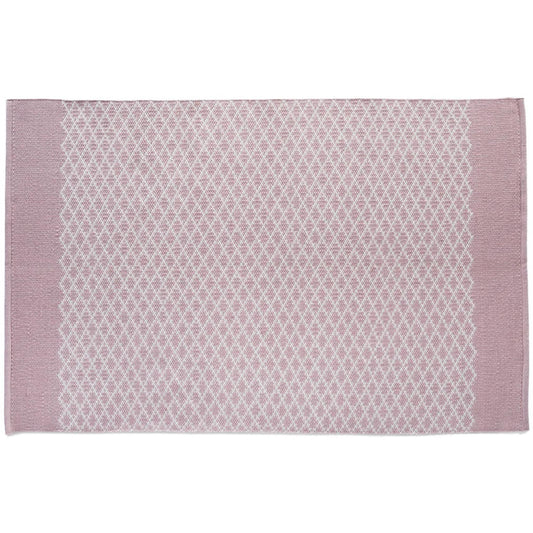 Hug Rug Woven Trellis Washable Indoor Outdoor Rose