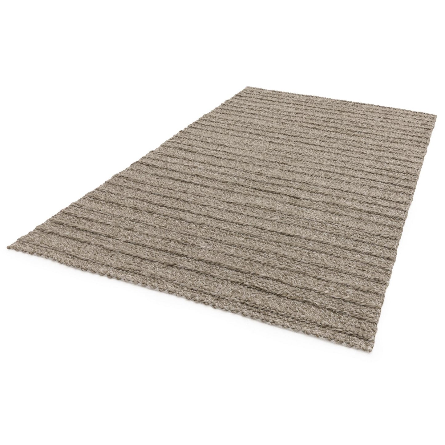 Grayson Neutral Taupe Textured Hand Woven Indoor & Outdoor Rug