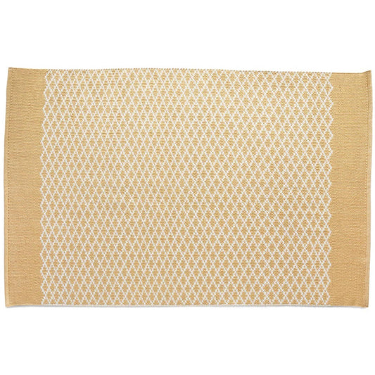 Hug Rug Woven Trellis Washable Indoor Outdoor Rug Gold