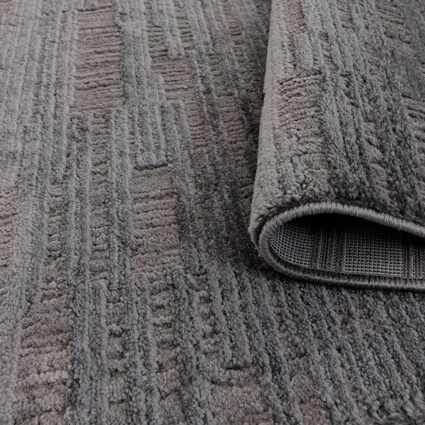 Axel AX07 Modern Striped Chevron Charcoal Rug – Durable & Soft Urban Style