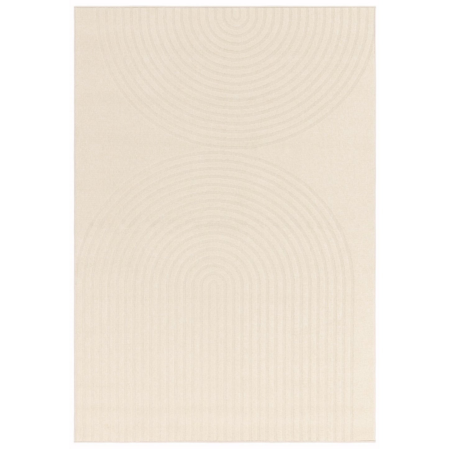 Antibes AN08 Modern White Deco Indoor & Outdoor Geometric Flatweave Rug