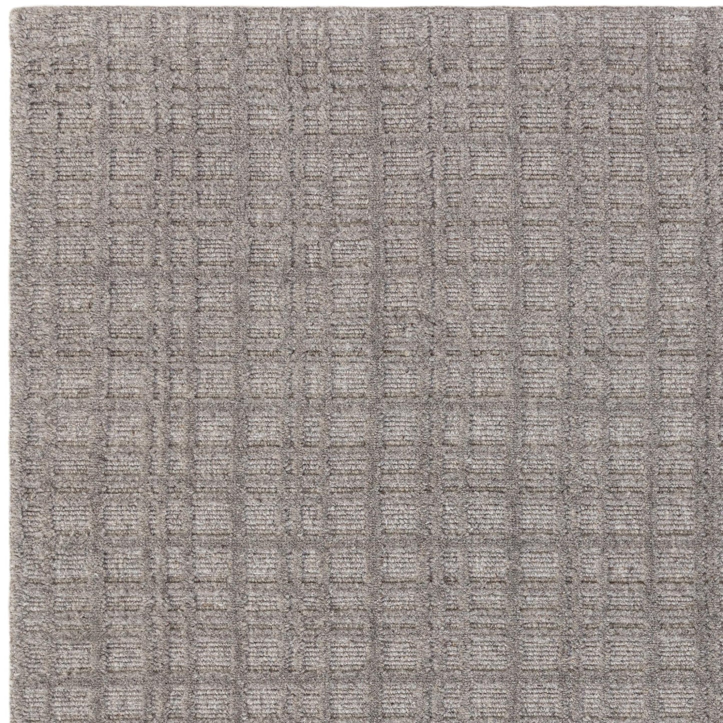 Thatch Taupe Handwoven Wool Rug – Neutral Checked Textured Carpet for Modern Interiors
