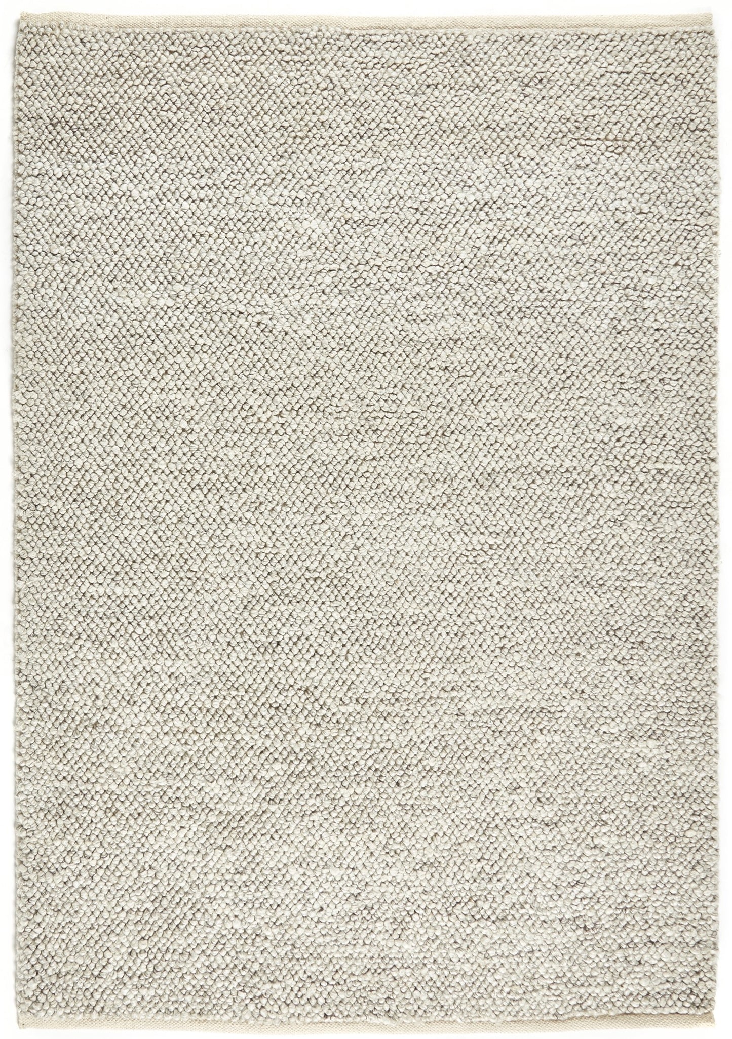 La Playa Hand Woven Pebble Wool Rug in Silver