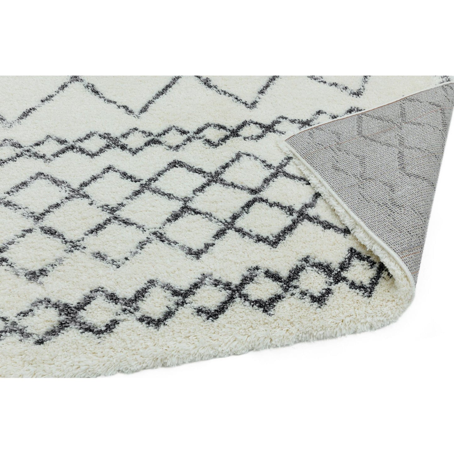 Alto AL02 Cream Grey – Bold Moroccan Intrigue and Soft Shaggy Comfort