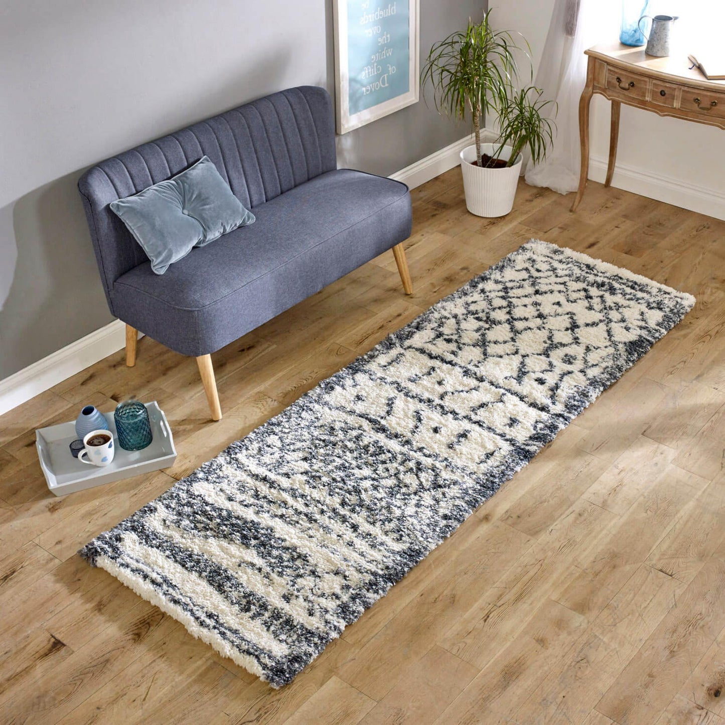 Alto AL04 Cream Grey – Bold Moroccan Intrigue and Soft Shaggy Comfort