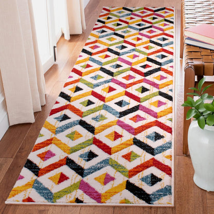 Lord of Rugs Spectra, handgeschnitzter, geometrischer, regenbogenfarbener, lebendiger, mehrfarbiger, weicher Teppich