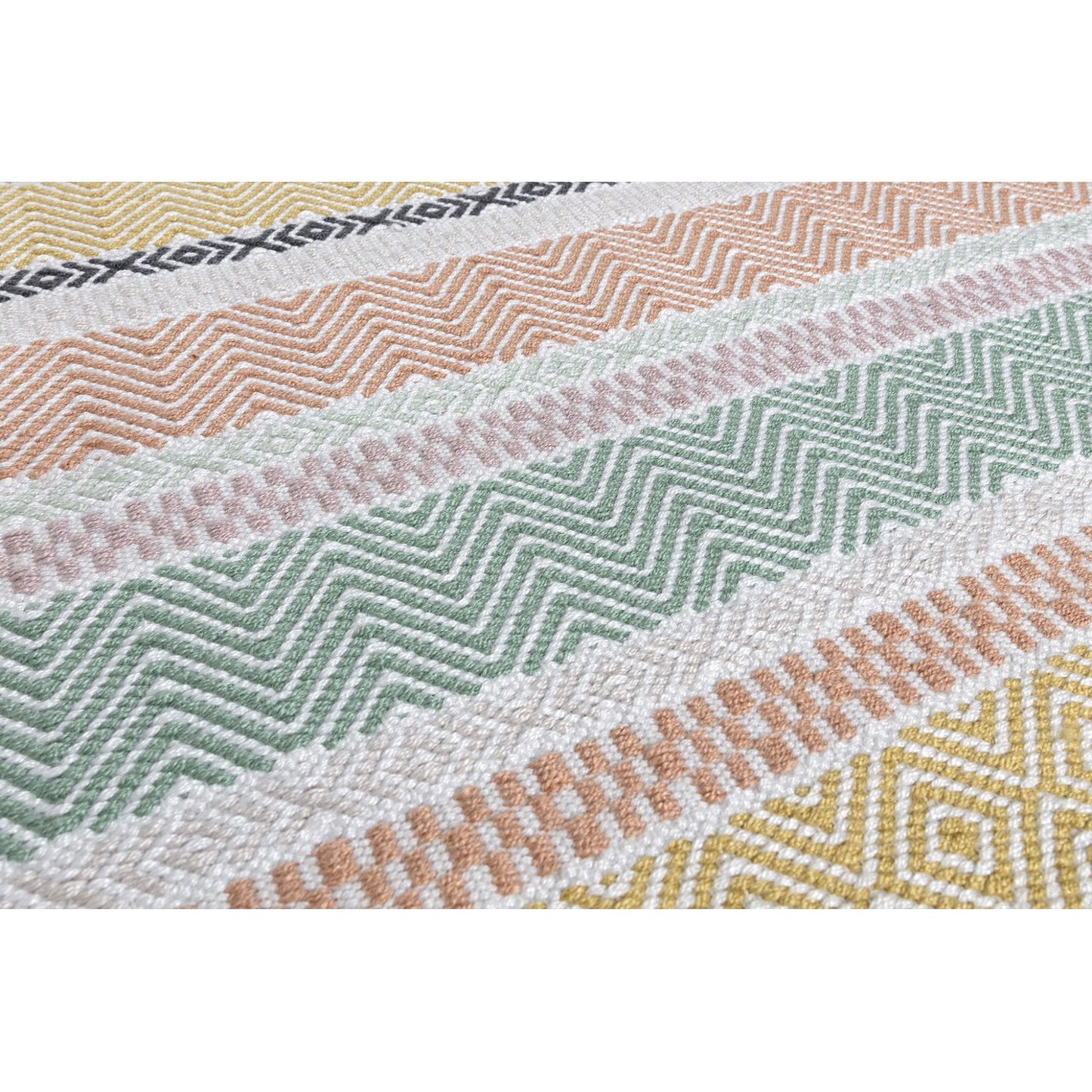Boardwalk Reversible Eco-Friendly Pastel Multi Colours Striped Indoor & Outdoor Area Rug