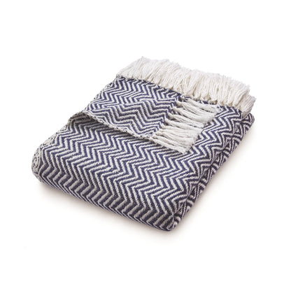 Hug Rug Woven Herringbone Throw Blanket Bed Sofa Chair Cover in 130 x180 cm